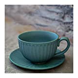 Tazas de café Taza de café de cerámica vintage Tazas de té de oficina de porcelana Tazas creativas con asa Tazas de café Platillo Juego de vasos para el hogar Tazas de café (Color : Style 3)